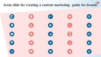 Icons Slide For Creating A Content Marketing Guide For Brands MKT SS V