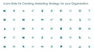 Icons slide for creating marketing strategy for your organization