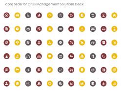 Icons slide for crisis management solutions deck ppt powerpoint presentation professional themes