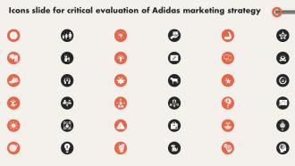 Icons Slide For Critical Evaluation Of Adidas Marketing Strategy Strategy SS