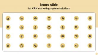 Icons Slide For CRM Marketing System Solutions MKT SS V
