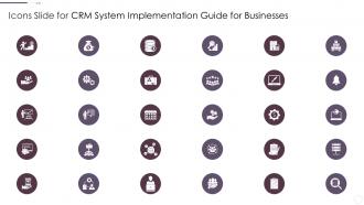Icons Slide For Crm System Implementation Guide For Businesses