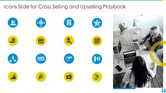 Icons Slide For Cross Selling And Upselling Playbook