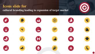 Icons Slide For Cultural Branding Leading To Expansion Of Target Market