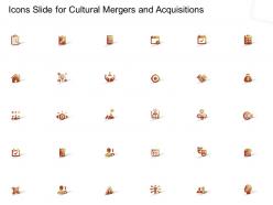Icons slide for cultural mergers and acquisitions ppt powerpoint presentation styles design