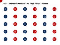 Icons slide for custom landing page design proposal ppt ideas