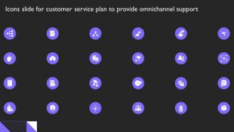 Icons Slide For Customer Service Plan To Provide Omnichannel Support Strategy SS V