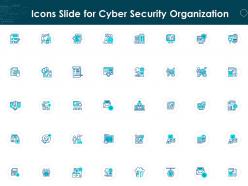 Icons slide for cyber security organization ppt powerpoint presentation model