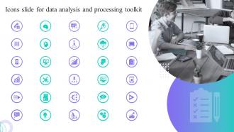 Icons Slide For Data Analysis And Processing Toolkit Ppt Formates Grid