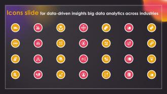 Icons Slide For Data Driven Insights Big Data Analytics Across Industries Data Analytics SS V