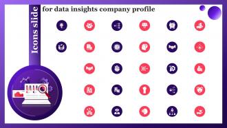 Icons Slide For Data Insights Company Profile CP SS V