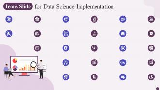 Icons Slide For Data Science Implementation Ppt Styles Graphics Pictures