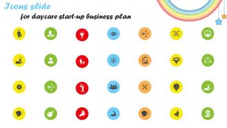 Icons Slide For Daycare Start Up Business Plan BP SS