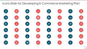 Icons Slide For Developing E Commerce Marketing Plan