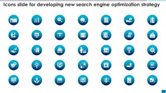 Icons Slide For Developing New Search Engine Optimization Strategy