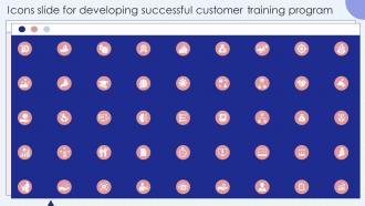 Icons Slide For Developing Successful Customer Training Program Ppt Styles Graphics