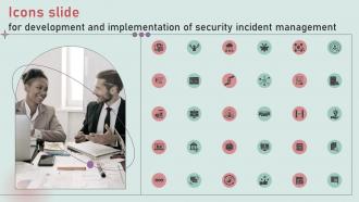 Icons Slide For Development And Implementation Of Security Incident Management