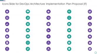 Icons slide for devops architecture implementation plan proposal it