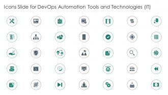 Icons slide for devops automation tools and technologies it