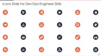 Icons slide for devops engineer skills ppt pictures gallery