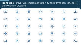 Icons Slide For Devops Implementation And Transformation Services Consultancy Proposal