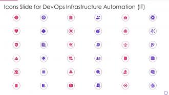 Icons slide for devops infrastructure automation it ppt infographics formates