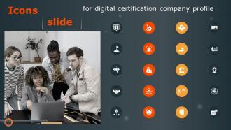 Icons Slide For Digital Certification Company Profile CP SS V