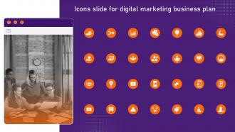 Icons Slide For Digital Marketing Business Plan BP SS