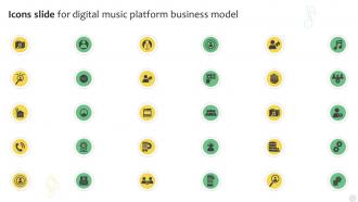Icons Slide For Digital Music Platform Business Model
