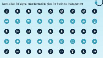 Icons Slide For Digital Transformation Plan For Business Management Ppt Icon Format Ideas