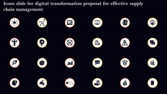Icons Slide For Digital Transformation Proposal For Effective Supply Chain Management
