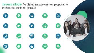 Icons Slide For Digital Transformation Proposal To Streamline Business Process