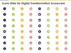 Icons slide for digital transformation scorecard ppt powerpoint presentation file rules