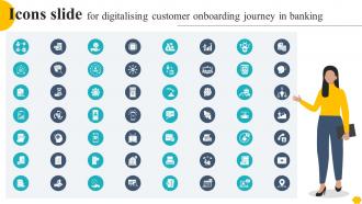 Icons Slide For Digitalising Customer Onboarding Journey In Banking