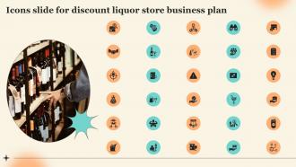 Icons Slide For Discount Liquor Store Business Plan BP SS
