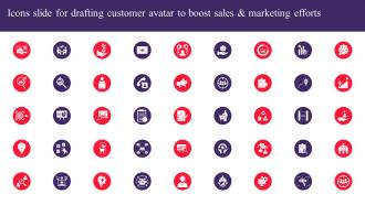 Icons Slide For Drafting Customer Avatar To Boost Sales And Marketing Efforts MKT SS V