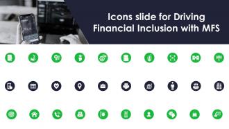 Icons Slide For Driving Financial Inclusion With MFS