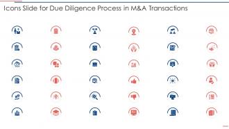 Icons Slide For Due Diligence Process In M And A Transactions