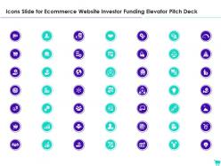 Icons slide for ecommerce website investor funding elevator pitch deck