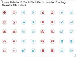 Icons slide for edtech pitch deck investor funding elevator pitch deck ppt pictures