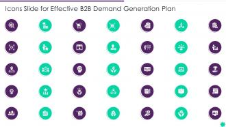 Icons Slide For Effective B2b Demand Generation Plan
