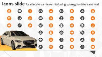 Icons Slide For Effective Car Dealer Marketing Strategy To Drive Sales Lead Strategy SS V