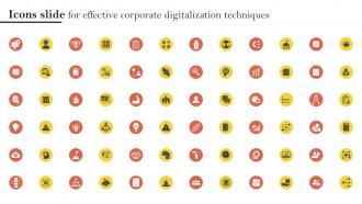 Icons Slide For Effective Corporate Digitalization Techniques
