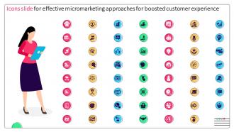 Icons Slide For Effective Micromarketing Approaches For Boosted Customer Experience MKT SS V