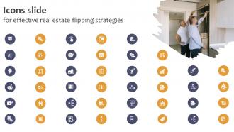 Icons Slide For Effective Real Estate Flipping Strategies