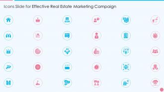 Icons slide for effective real estate marketing campaign