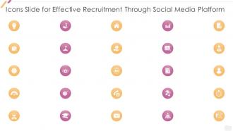 Icons Slide For Effective Recruitment Through Social Media Platform