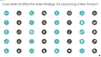 Icons Slide For Effective Sales Strategy For Launching A New Product