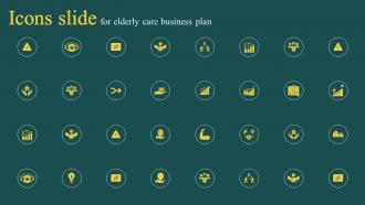 Icons Slide For Elderly Care Business Plan Ppt Sample BP SS