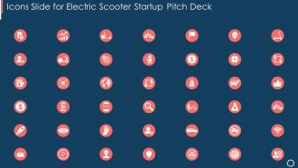 Icons slide for electric scooter startup pitch deck
